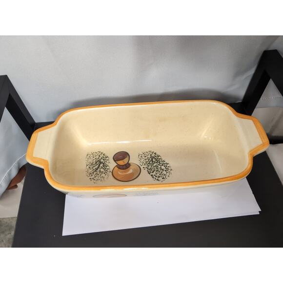 Vintage Los Angeles Pottery Mushroom Design Loaf Pan 1971 - Picture 3 of 6